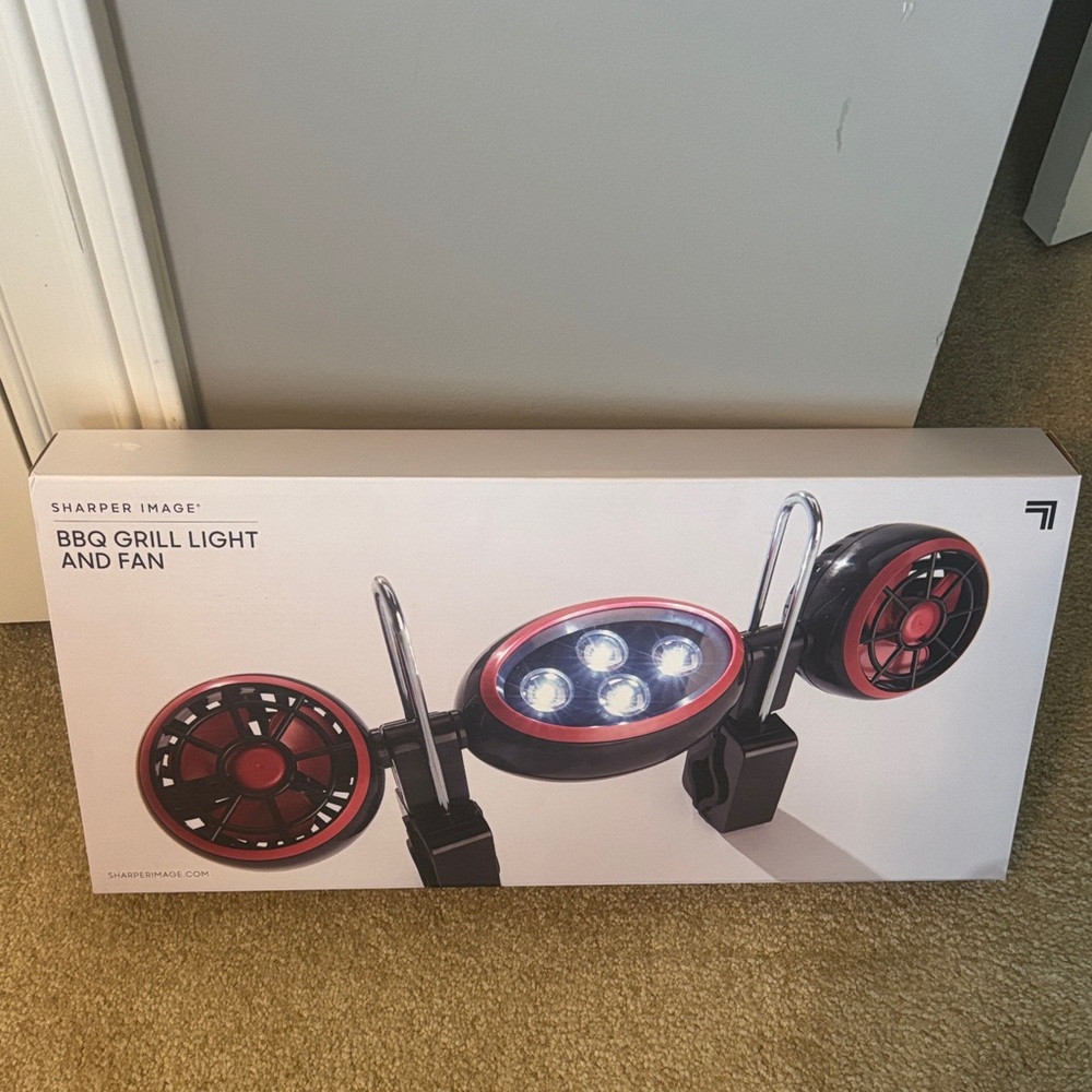 Sharper Image Dual Fan and Light Set - Black and Red - Picture 2 of 3